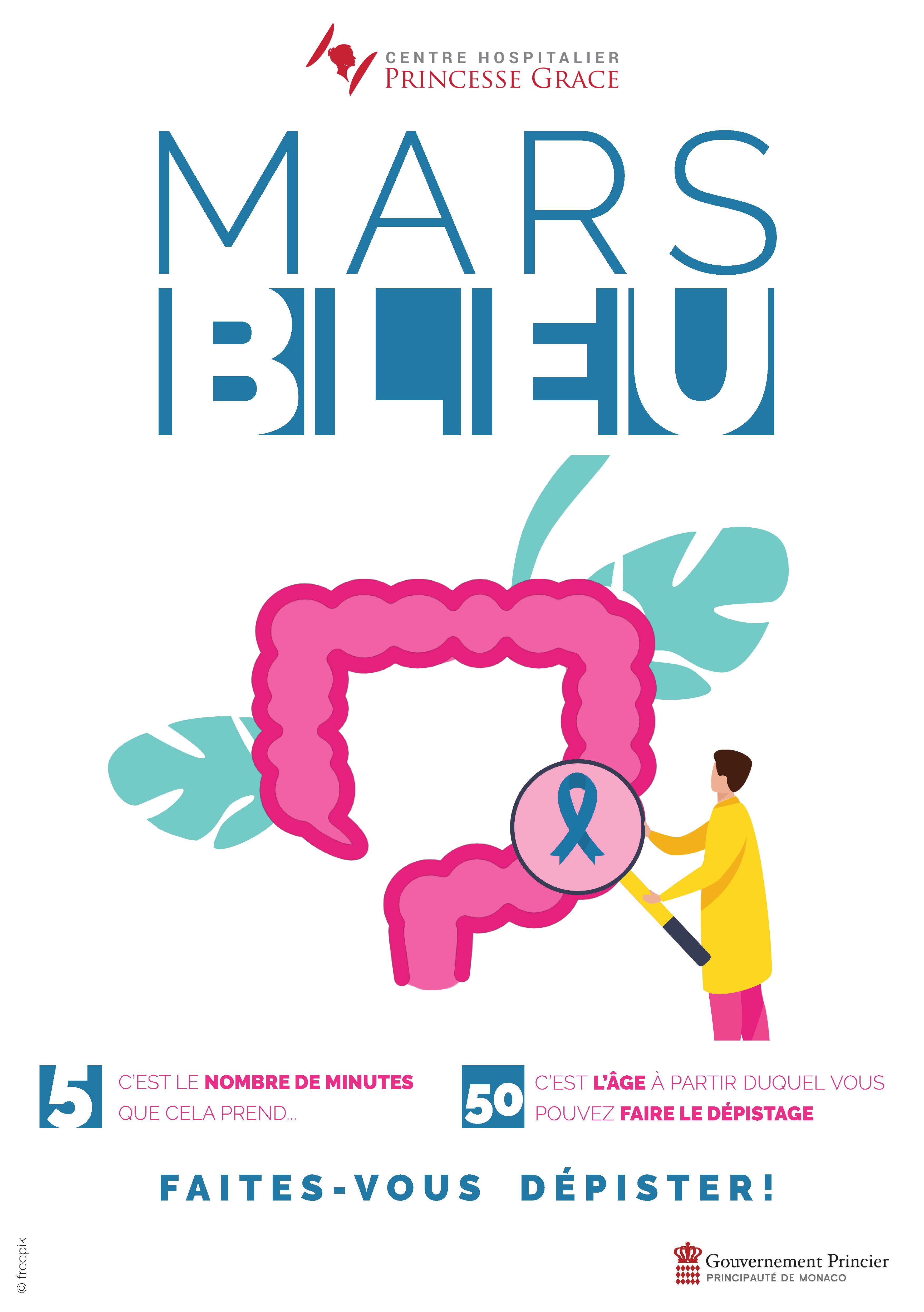 Mars bleu Monaco se faire dépister en 2022