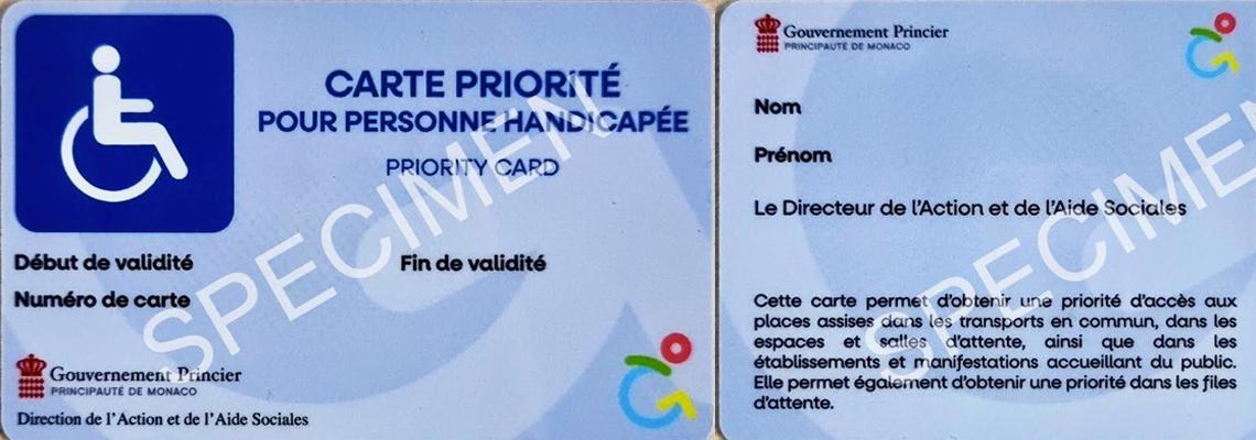 Un nouveau modèle de carte pour les personnes handicapées